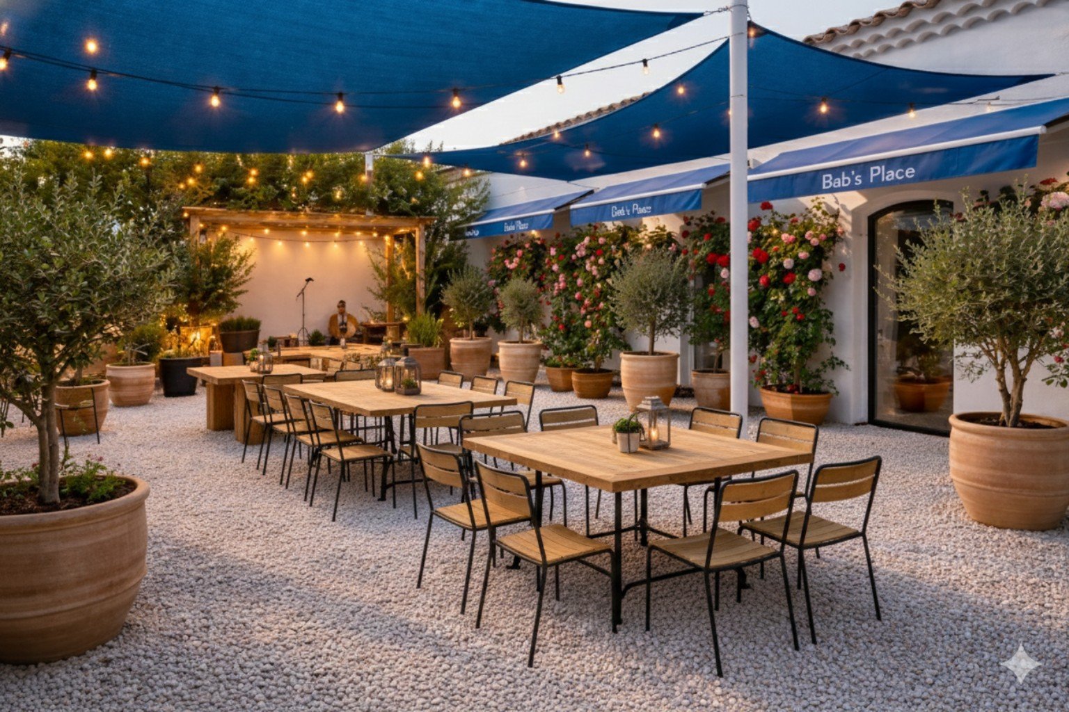 Garden area at the K Bab's location